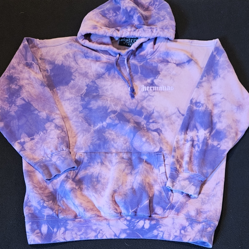 Sisters by Safety‎ Pin "Hermanas" Sweatshirt Womens Pullover Hoodie Size XL